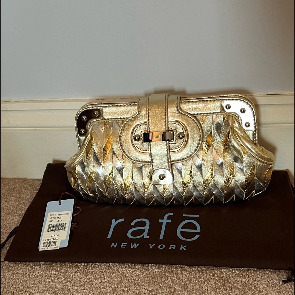 Rafe New York Gold and Silver Clutch